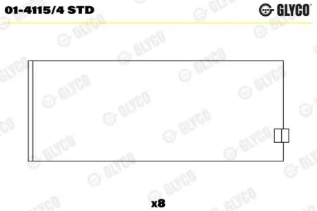 Вкладиш шатунний Glyco 0141154STD