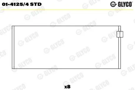 Вкладиш шатунний Glyco 0141254STD
