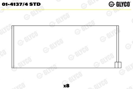 Вкладиш шатунні Glyco 0141374STD