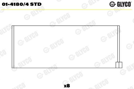 Підшипник шатуна (к-кт) Glyco 01-4180/4 STD