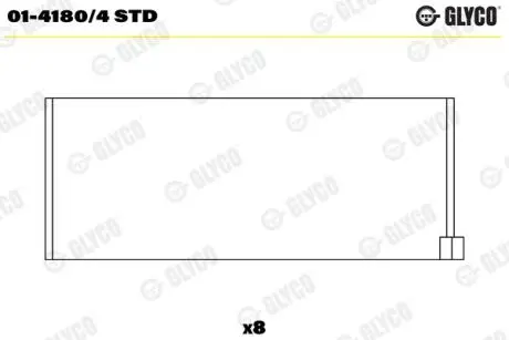 Підшипник шатуна (к-кт) Glyco 01-4180/4 STD