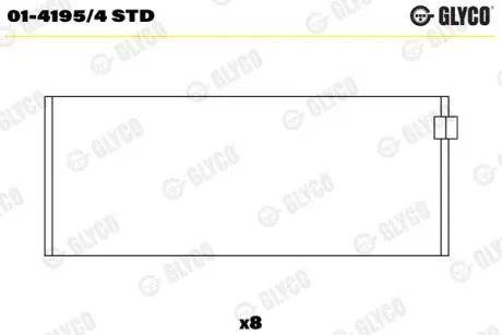 Вкладыши Glyco 01-4195/4 STD