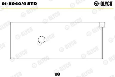 Вкладиші шатунні, комплект (STD) Glyco 0150404STD
