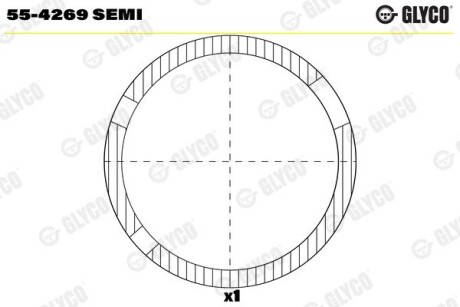 Втулка підшипника, шатун Glyco 554269SEMI (фото 1)