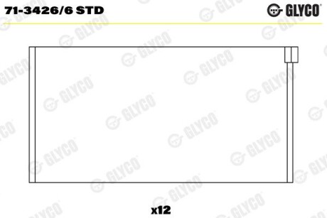 Автомобільні запчастини Glyco 7134266STD