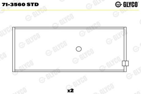 Вкладиші шатунні на 1 шатун Glyco 71-3560 STD (фото 1)