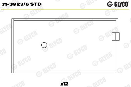 Вкладыши шатунные STD Glyco 71-3923/6 STD