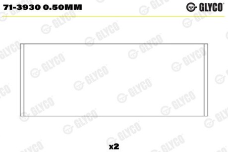 Підшипник ковзання Glyco 71-3930 0.50MM