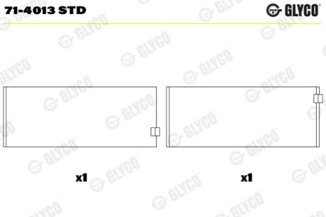 Вкладыши Glyco 71-4013 STD