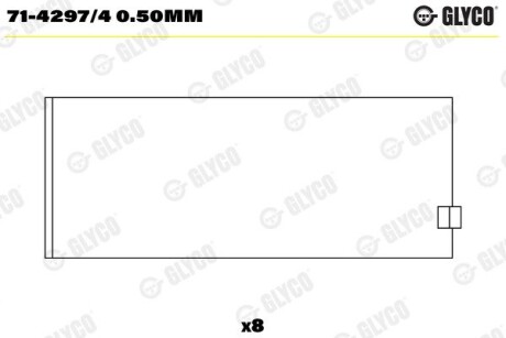 Підшипник ковзання PL 0.50MM Glyco 7142974050MM (фото 1)