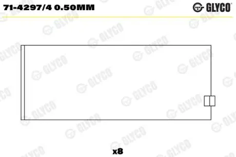 Подшипник скольжения PL 0.50MM Glyco 7142974050MM