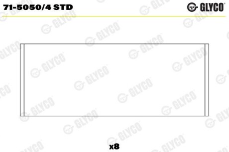 Вкладиш шатунні Glyco 7150504STD