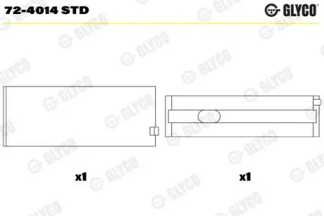 Вкладыши Glyco 72-4014 STD