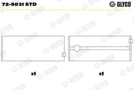 Автозапчасть Glyco 725031STD