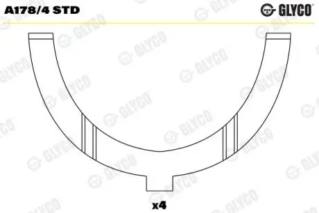 Автозапчасть Glyco A1784STD