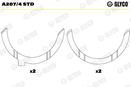 Полукольца STD Glyco A207/4 STD (фото 1)