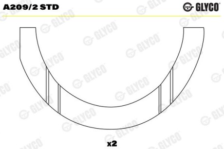 Опора колінвалу Glyco A2092STD