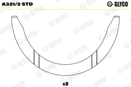 Опора коленвала Glyco A3212STD