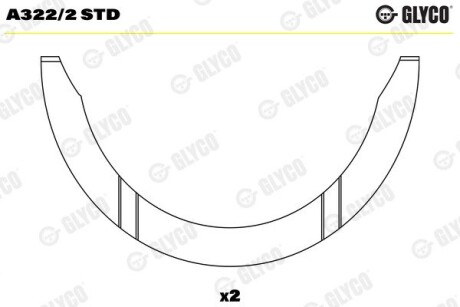 Опора колінвалу Glyco A3222STD