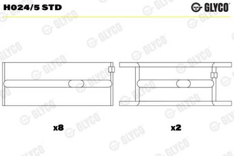 Вкладиш Glyco H0245STD