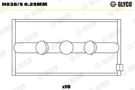 Підшипник ковзання Glyco H038/50.25MM