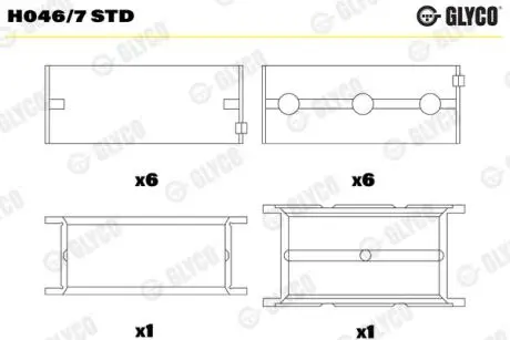 Автозапчасть Glyco H0467STD