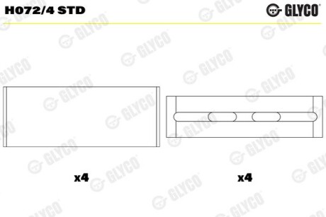 Вкладиш Glyco H0724STD