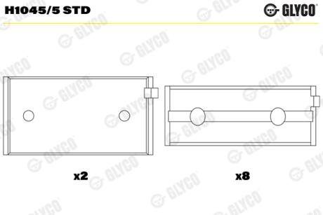 Автозапчасть Glyco H10455STD