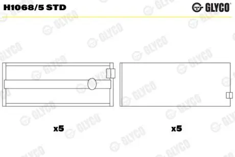 Подшипник коленвала Glyco H10685STD