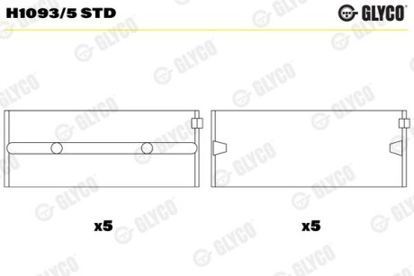 Підшипник колінвалу Glyco H10935STD