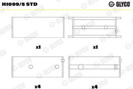 Підшипник ковзання Glyco H1099/5 STD