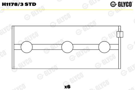 Підшипник колінвалу Glyco H11783STD