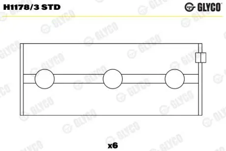 Підшипник колінвалу Glyco H11783STD