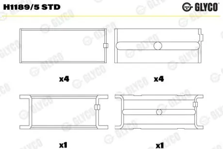 Автозапчасть Glyco H11895STD