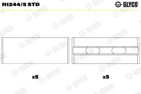 Підшипник колінвалу Glyco H12445STD