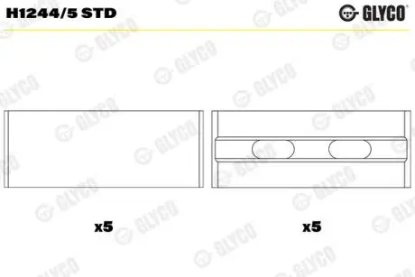 Подшипник коленвала Glyco H12445STD