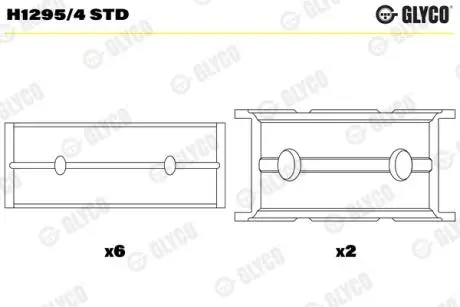 Подшипник коленвала Glyco H12954STD