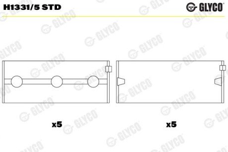 Підшипник ковзання Glyco H1331/5 STD