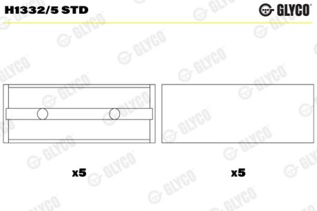 Підшипник колінвалу Glyco H13325STD