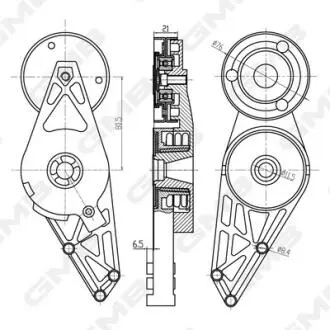 Натяжитель ремня генератора Audi A4/A6/VW Passat 1.6-2.0 95-05 GMB GAT21100