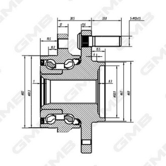 Підшипник маточини (передньої) Hyundai Elantra/i30/Kia Ceed 11- GMB GH34880