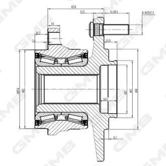 MITSUBISHI Подшипник задн.ступ. Pajero 07 - GMB GH35140