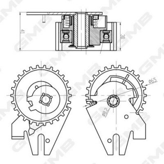 Натяжний ролик GMB GTB0390