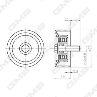 Натяжний ролик GMB GTC0240