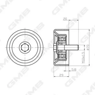 Натяжний ролик GMB GTC0240