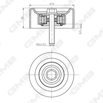 OPEL Ролик натяжной INSIGNIA A 2.0 GMB GTC0890