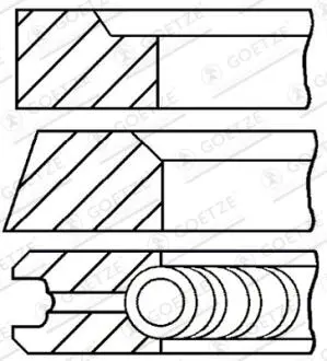 Комплект поршневых колец GOETZE ENGINE 08-295100-00