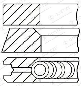 Комплект поршневых колец GOETZE ENGINE 08-318700-10