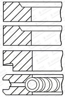 Набор поршневых колец GOETZE 0820240010