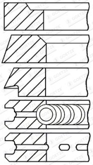 Кольца поршневые.) GOETZE 0831460000